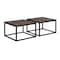 Alaterre Furniture Arcadia Acacia Wood  Rectangle Coffee Tables, Antiqued Mocha, PK2 ANAR1175B - alternate 1